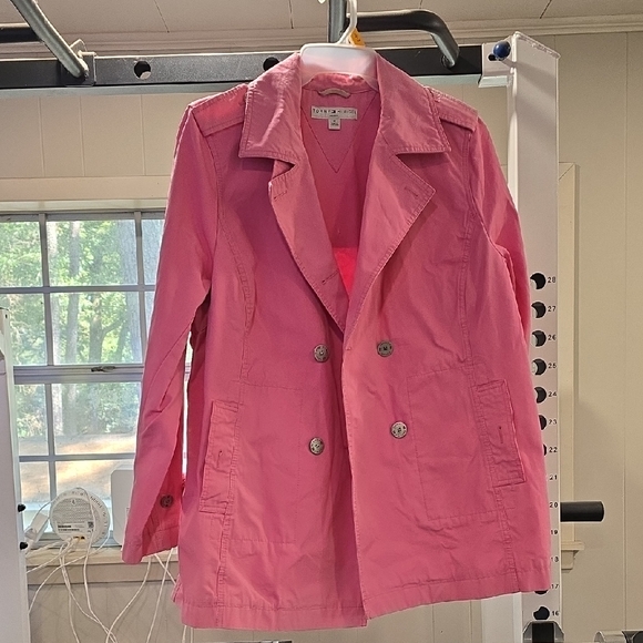 Tommy Hilfiger Vibrant Pink Trench Coat - Picture 1 of 11